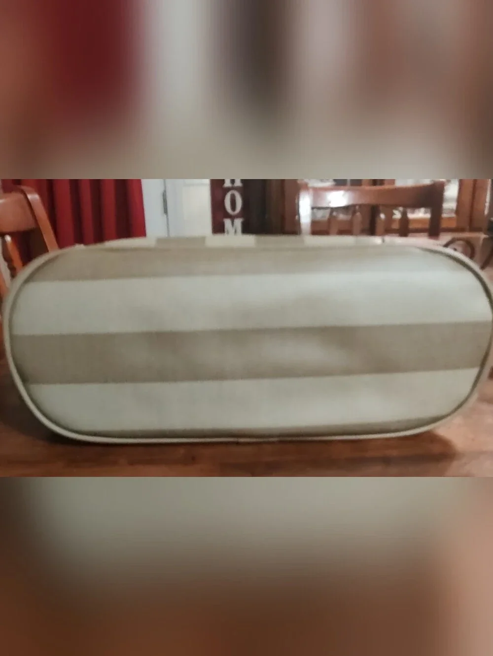 Striped Neutral Tote Bag - Beige and Light Taupe
